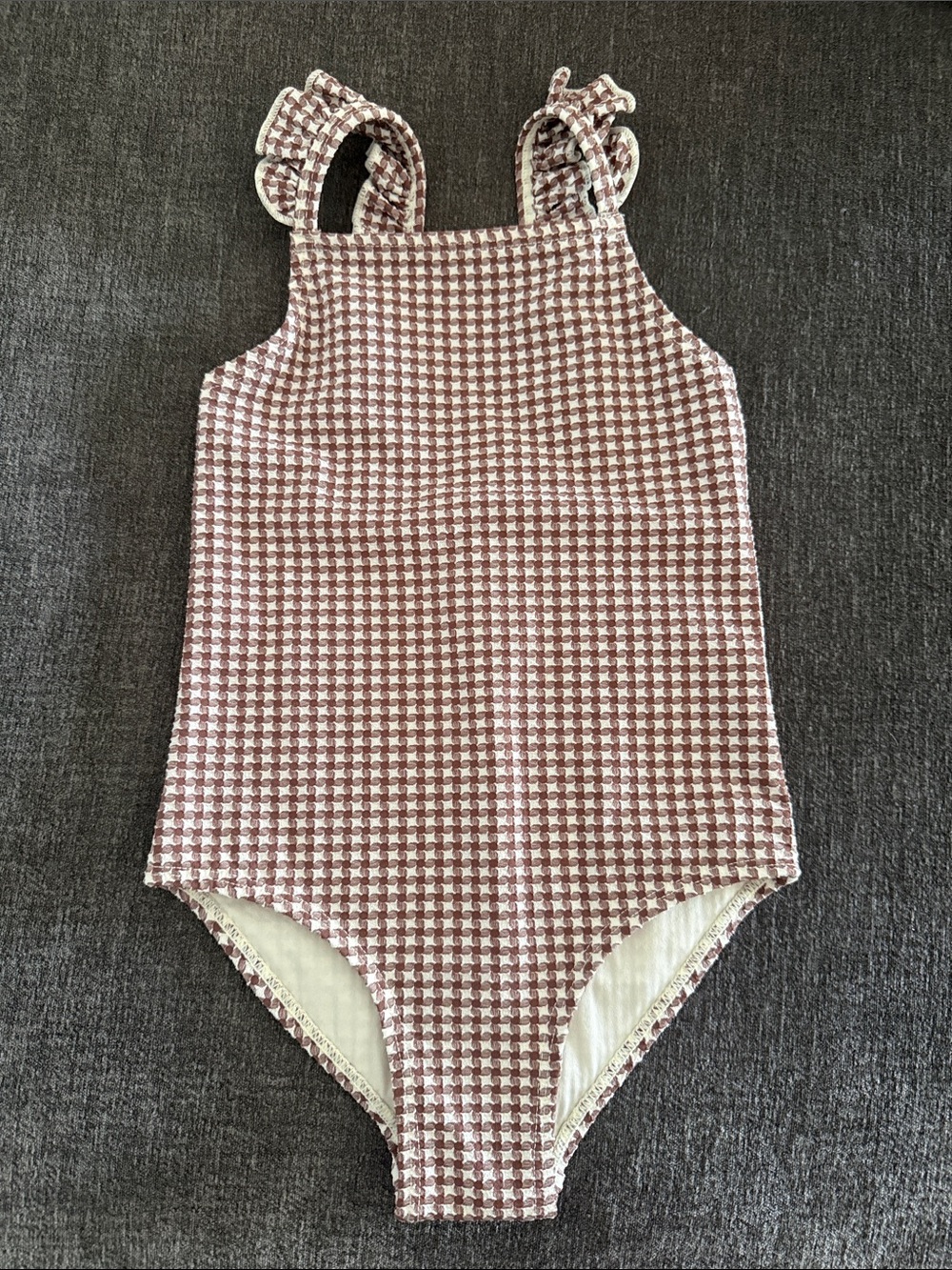 Positano One-Piece Chocolate Houndstooth